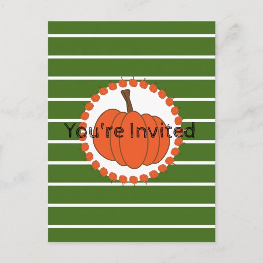 Einladung zum grünen Halloween-Party Postkarte (Vorderseite)