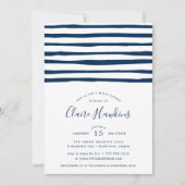 Einladung zum Hafen Stripe Bridal Dusche (Vorderseite)