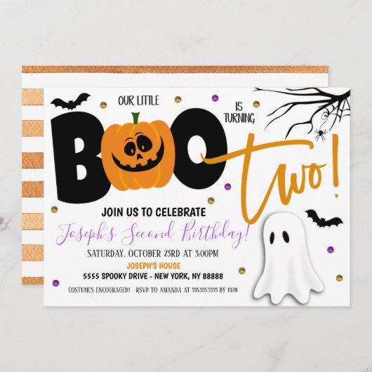 Einladung zum halben Geburtstag (Vorne/Hinten)