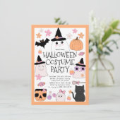 Einladung zum Halloween-Party (Stehend Vorderseite)