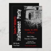 Einladung zum Halloween-Party (Vorne/Hinten)