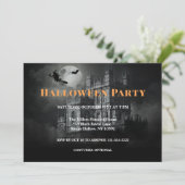 Einladung zum Halloween-Party Bleak Mansion (Stehend Vorderseite)