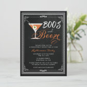 Einladung zum Halloween-Party - Boos und Bootsfahr (Stehend Vorderseite)