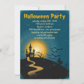 Einladung zum Halloween-Party des verzauberten Hau (Vorderseite)