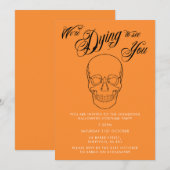 Einladung zum Halloween-Party - elegante Einladung (Vorne/Hinten)