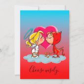 Einladung zum Halloween-Party "Himmel und Hölle" (Vorderseite)