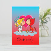 Einladung zum Halloween-Party "Himmel und Hölle" (Stehend Vorderseite)