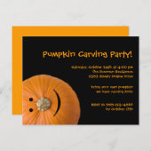 Einladung zum Halloween-Party Kürbiskürbis (Vorne/Hinten)
