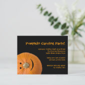 Einladung zum Halloween-Party Kürbiskürbis (Stehend Vorderseite)