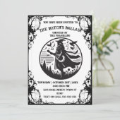 Einladung zum Halloween-Party mit Hexerei für Erwa (Stehend Vorderseite)