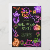 Einladung zum Halloween-Party niedliche Kostüme (Vorderseite)