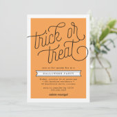 Einladung zum Halloween-Party oder zur Behandlung (Stehend Vorderseite)