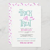 Einladung zum Halloween-Party oder zur Behandlung (Vorne/Hinten)