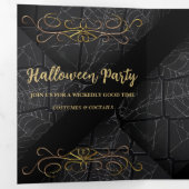 Einladung zum Halloween-Party Skull and Spider (Innen Erste Seite)