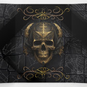 Einladung zum Halloween-Party Skull and Spider (Innenseite Mitte)