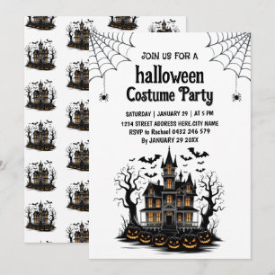 Einladung zum Halloween-Party Spuk House Costume