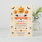 Einladung zum Halloween-Party "Trick or Tree" (Stehend Vorderseite)