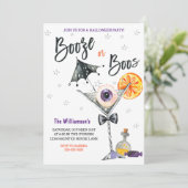 Einladung zum Halloween-Party von Boo oder Booze (Stehend Vorderseite)