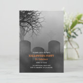Einladung zum Halloween-Party von Chilling Grave" (Stehend Vorderseite)