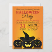 Einladung zum Halloween-Party von drei gewickten P (Vorderseite)