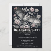 Einladung zum Halloween-Party von Fledermäusen (Vorderseite)