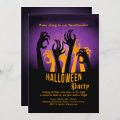 Einladung zum Halloween-Party von Hand (Vorne/Hinten)