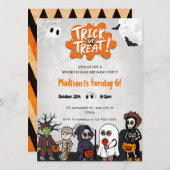 Einladung zum Halloween-Party von Kindern (Vorne/Hinten)