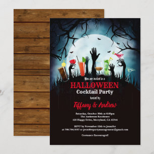 Einladung zum Halloween-Party. Zombie Cocktail Par