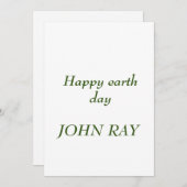 Einladung zum Happy Earth Day (Vorne/Hinten)