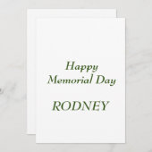 Einladung zum Happy Memorial (Vorne/Hinten)