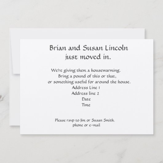 Einladung zum Haushalt (Rückseite)