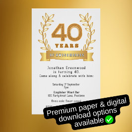 Einladung zum Haushalt "40 Jahre Großartigkeit" Flyer