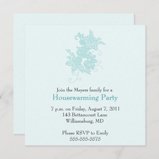 Einladung zum Haushalt - blau (Vorne/Hinten)