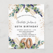 Einladung zum Haushalt für Eukalyptus zum 60. Gebu Flyer (Vorne)