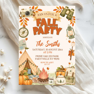 Einladung zum Herbst-Camping-Themenparty