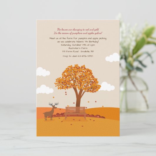 Einladung zum Herbsttag (Stehend Vorderseite)