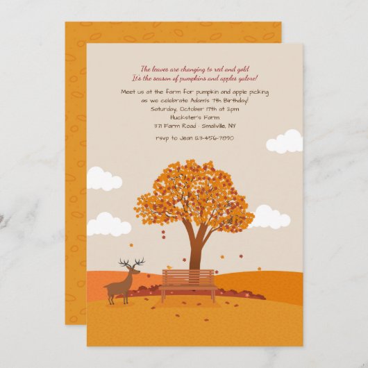 Einladung zum Herbsttag (Vorne/Hinten)