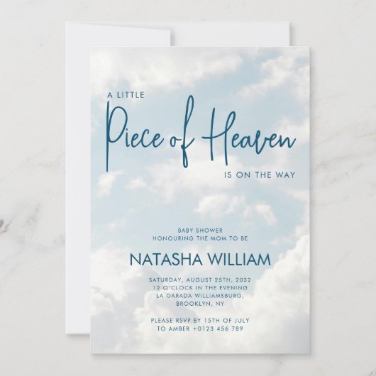 Einladung zum "Himmlischen Himmel blauer Wolken" (Vorderseite)