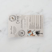 Einladung zum Hochzeitausweis nach Ibiza Spanien (Innenseite)