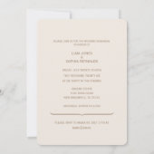 Einladung zum Hochzeitessen Probe (Rückseite)