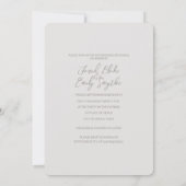 Einladung zum Hochzeitessen Probe (Rückseite)