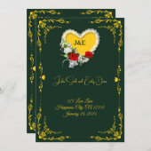 Einladung zum Hochzeitgenerieren von QR-Code (Vorne/Hinten)