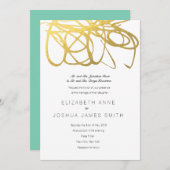 Einladung zum HochzeitGold-Effekt (Vorne/Hinten)