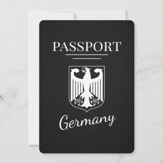 Einladung zum Hochzeitsausweis "Black Germany Pass (Rückseite)