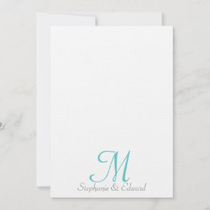 Einladung zum Hochzeitsblauen Mongram Starfish Bea