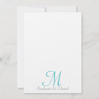 Einladung zum Hochzeitsblauen Mongram Starfish Bea