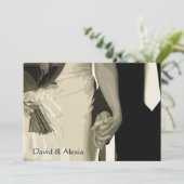 Einladung zum Hochzeitsessen Probe (Stehend Vorderseite)