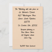 Einladung zum Hochzeitsfall Bäume & Schmetterlinge (Rückseite)