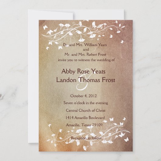 Einladung zum Hochzeitsfeiern (Vorderseite)