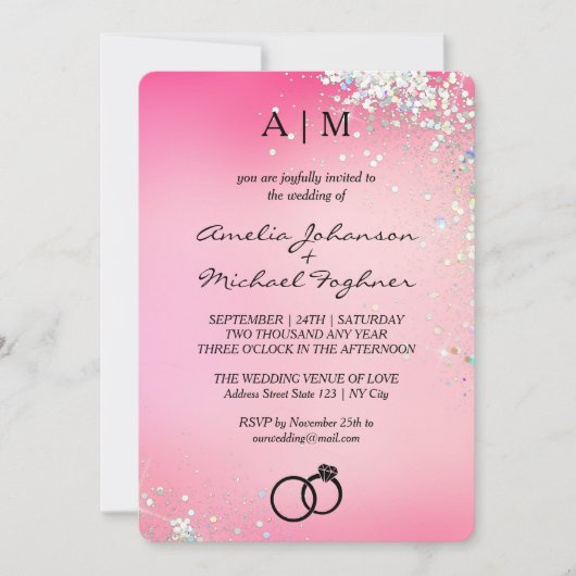 Einladung zum Hochzeitsfeiern (Vorderseite)